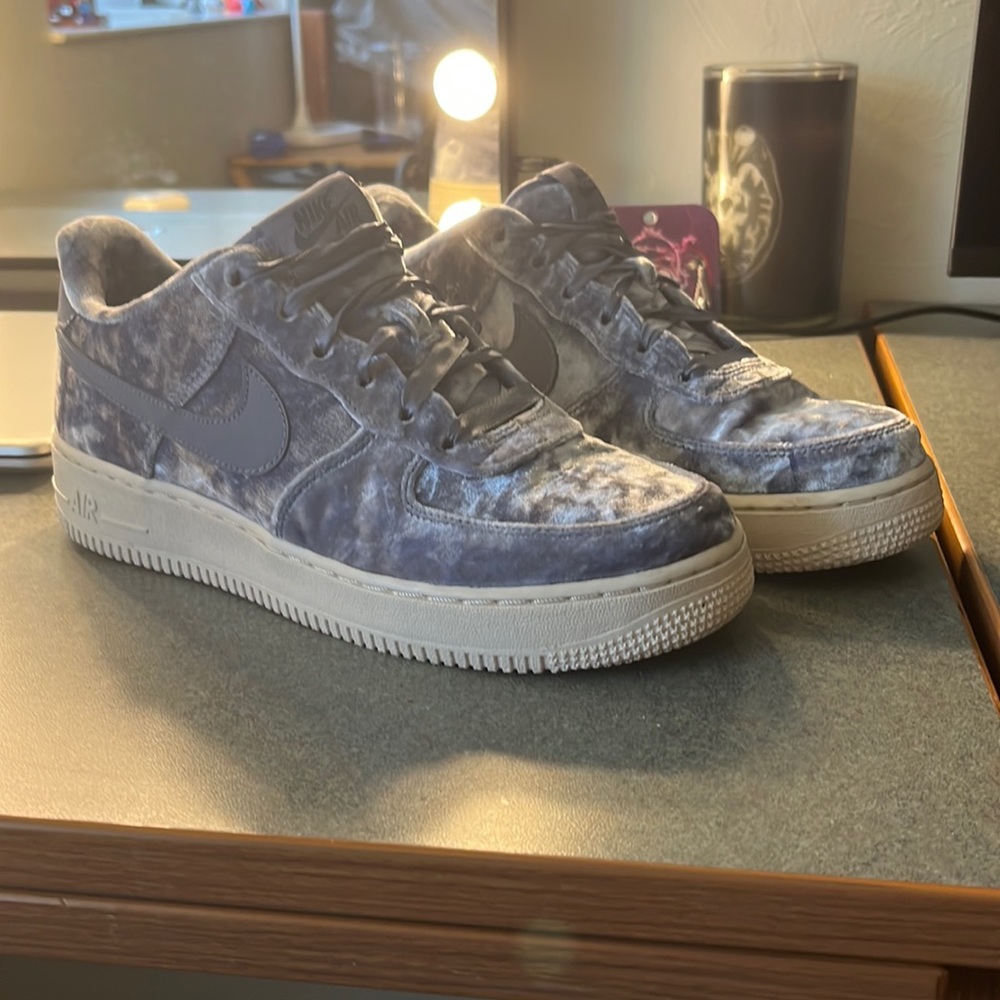 Velvet light blue Nike Air Force 1